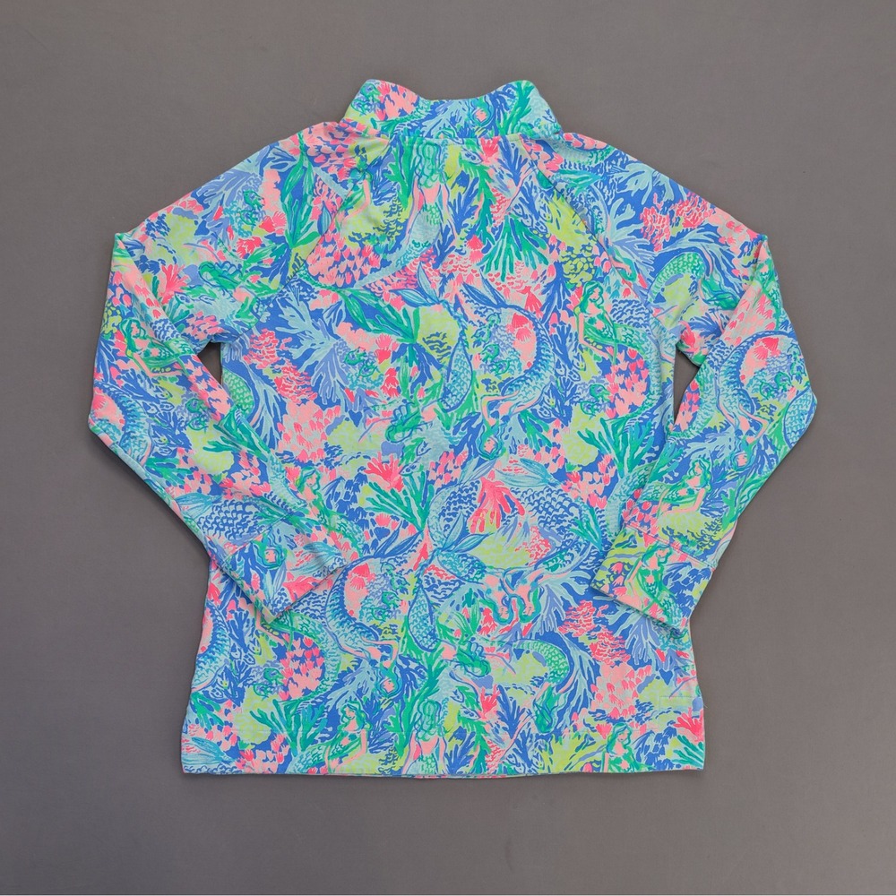Lilly Pulitzer Mermaid Print 1/4 Zip Pullover Small - Picture 4 of 12